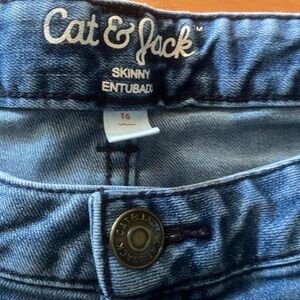 Cat and Jack denim stretchy skinny jeans for women and kids size 16 medium
